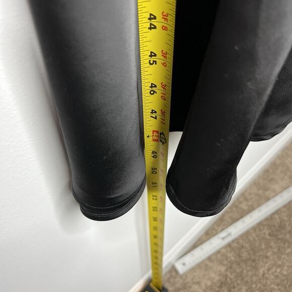 Forever 21 Slip‎ Dress Womens Medium Black Satin Cut Out White Lace Sexy Glam - Picture 14 of 14